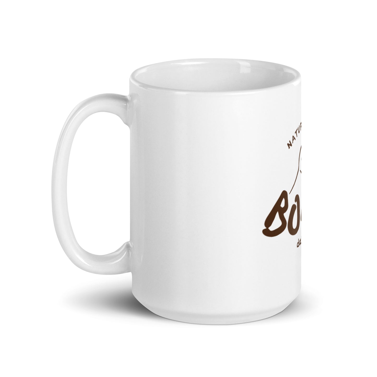 White glossy mug